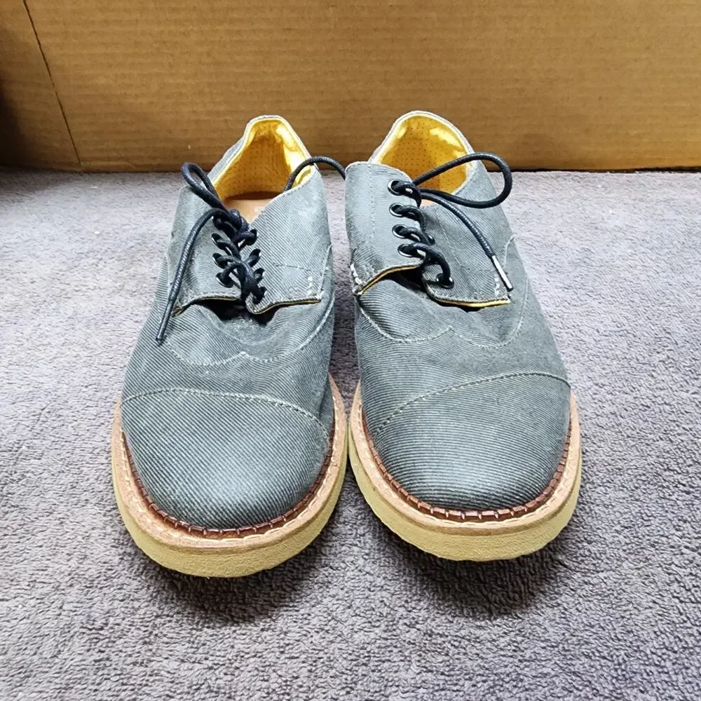 Tom's Oxford lace up Shoes Mens size 8.5 grayish blue sh1